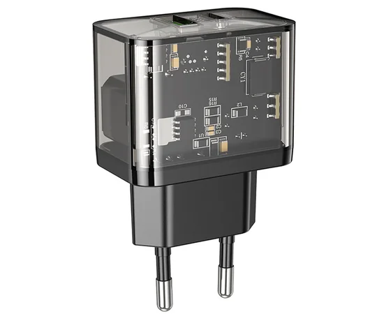 СЗУ Hoco N34 Dazzling PD20W+QC3.0 Transparent black