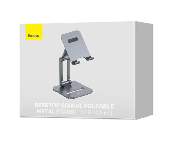 Подставка для телефона Baseus Biaxial Foldable Metal Stand (LUSZ000013) Grey
