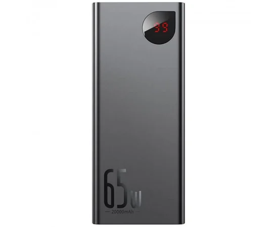 Портативное зарядное устройство Baseus Adaman Metal Digital Display QC 65W 20000mAh (PPIMDA-D) Black