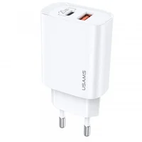 СЗУ Usams US-CC121 T35 QC3.0 + PD3.0 20W Белый