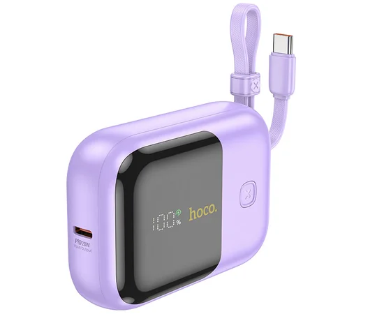 Портативное зарядное устройство Power Bank Hoco Q20 Fountain 22.5W+PD20W 10000 mAh Purple