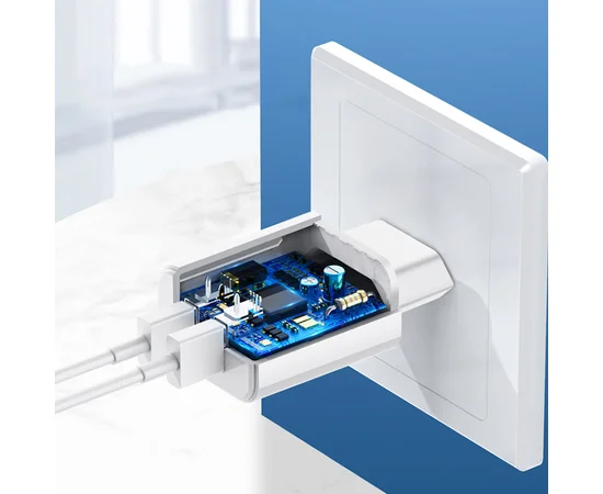 СЗУ Usams US-CC067 T13 Dual USB Travel Charger Белый