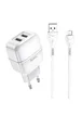 СЗУ Hoco C77A (2USB/2.4A) + MicroUSB Белый