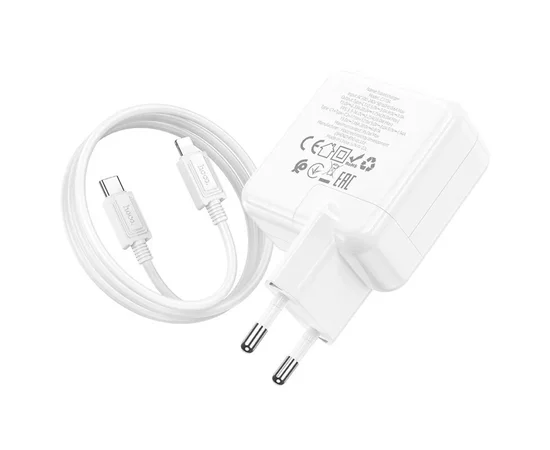 СЗУ Hoco C110A Lucky PD35W (2 Type-C) + Type-C to Type-C White