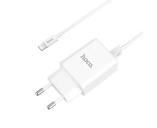 СЗУ Hoco C62A Victoria 2.1A 2USB + cable Lightning white
