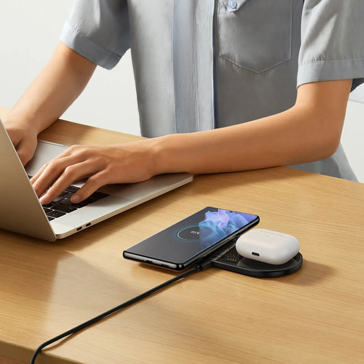 БЗУ Baseus Digital LED Display 2in1 20W Universal version (WXSX010101) Black