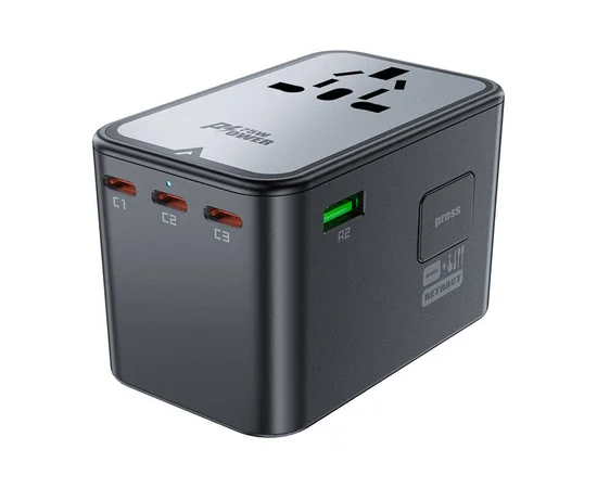 СЗУ Acefast Z1 PD75W GaN (3*USB-C+2*USB-A) Black gray