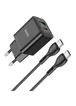 СЗУ Hoco N28 Founder PD20W+QC3.0 + Type-C to Type-C Black