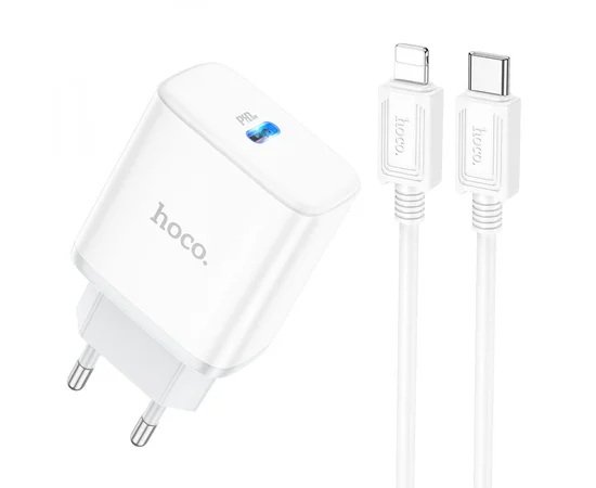 СЗУ Hoco C104A PD 20W Type-C to Lightning White