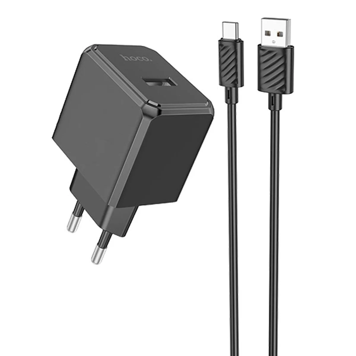 СЗУ HOCO CS11A (1USB) + Type-C Black