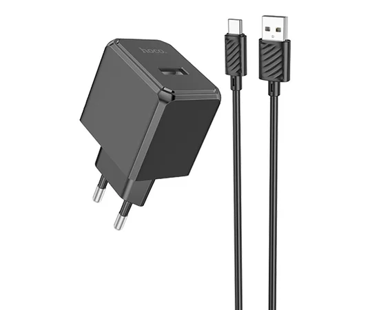 СЗУ HOCO CS11A (1USB) + Type-C Black