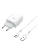 СЗУ Hoco C72A (1USB/2.1A) + Type-C Белый