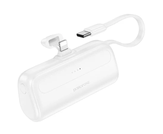 Портативное зарядное устройство Power Bank BOROFONE BJ41 Pocket with cable 5000 mAh White