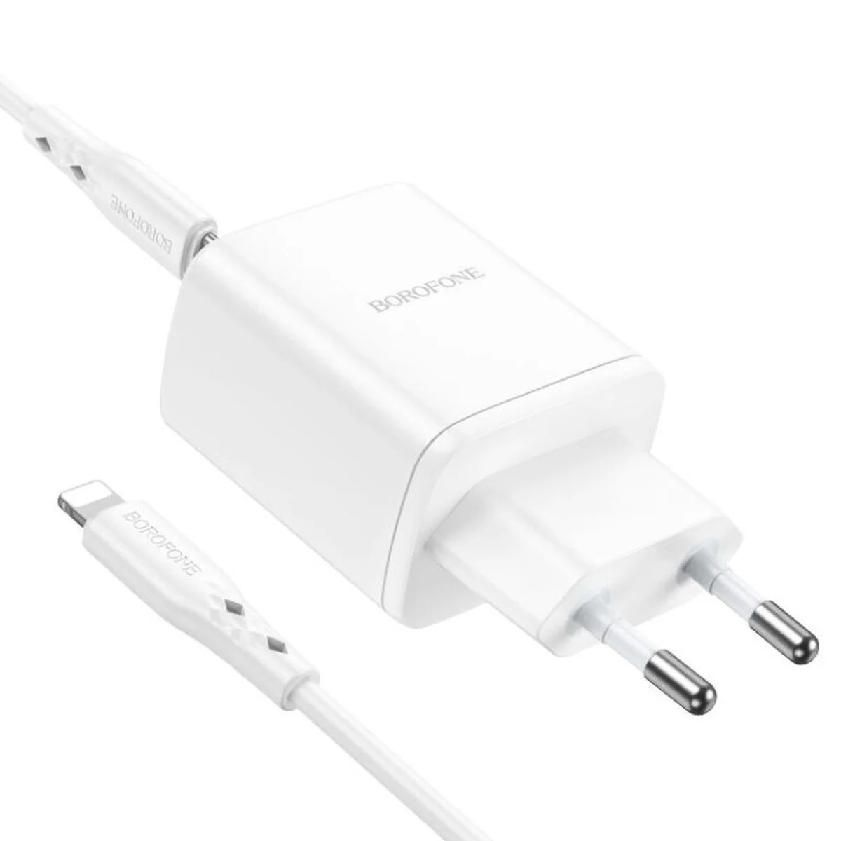 СЗУ Borofone BN9 PD35W (2Type-C) + Type-C to Lightning White