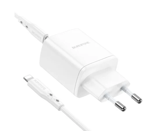 СЗУ Borofone BN9 PD35W (2Type-C) + Type-C to Lightning White