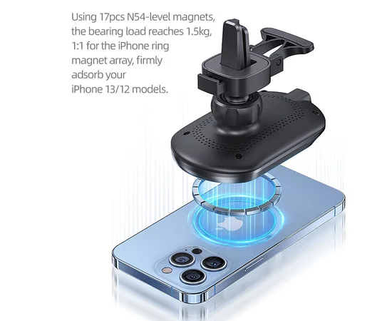 Автодержатель с БЗУ Usams US-CD182 15W Air Vent Black