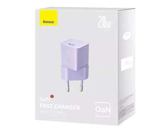СЗУ Baseus GaN5 Fast Charger (mini) 1C 20W (CCGN05010) Purple