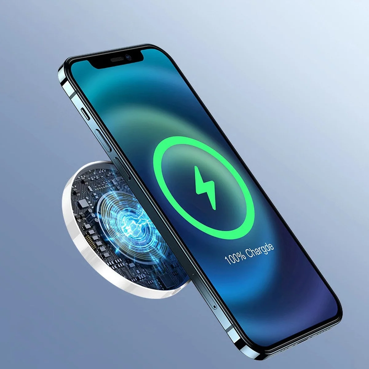 БЗУ Usams US-CD155 for iPhone 12, 15W (магнитный) Белый