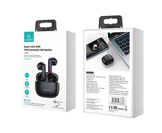 Беспроводные TWS наушники Usams-NX10 BT 5.2 Black