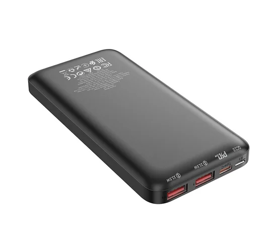 Портативное зарядное устройство Power Bank Hoco J90 Ultra Thin 22.5W+PD20W 10000 mAh Черный
