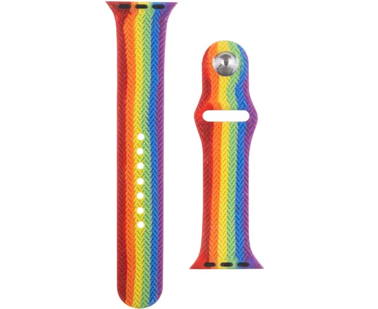 Силиконовый ремешок Braided для Apple watch 42mm / 44mm Красный / Фиолетовый
