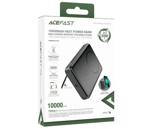Портативное зарядное устройство Power Bank Acefast M6 PD20W 10 000 mAh Black