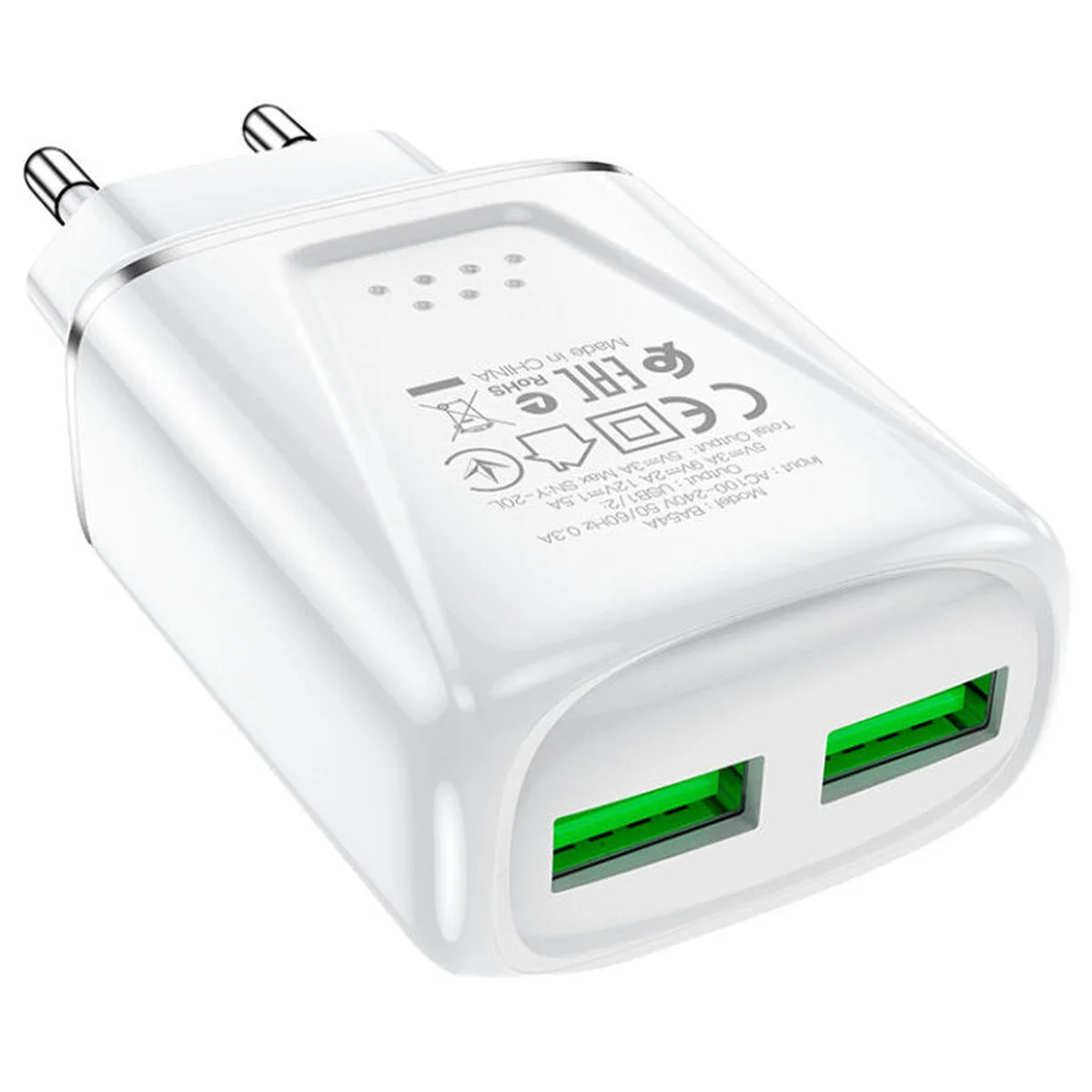 СЗУ Borofone BA54A QC3.0 (2USB/3A/18W) Белый