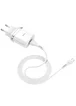СЗУ Hoco C12Q Smart QC3.0 (1USB/3A) + MicroUSB Белый