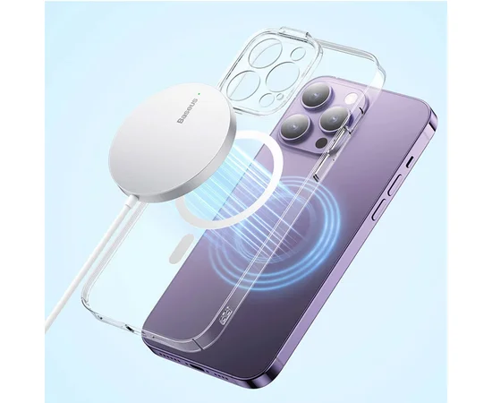 БЗУ Baseus Simple Mini3 Magnetic Wireless Charger 15W (CCJJ0400) Silver