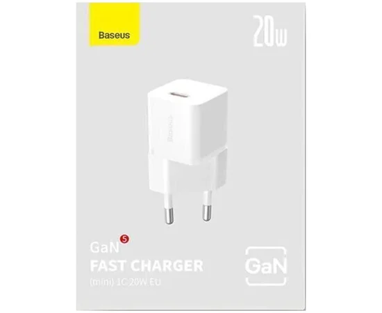 СЗУ Baseus GaN5 Fast Charger (mini) 1C 20W (CCGN05010) White