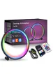 Настольная LED лампа RGB Intelligent circular atmosphere light Bluetooth USB with app Black