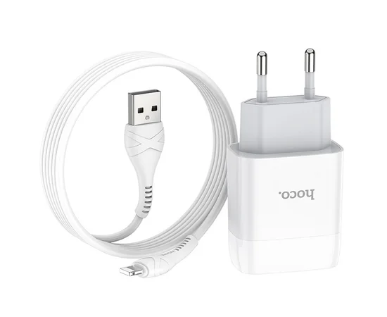 СЗУ HOCO C73A (2USB/2.4A) + lightning Белый