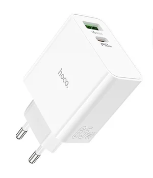 СЗУ Hoco C113A Awesome PD65W (1USB/1Type-C) White СЗУ Hoco C113A Awesome PD65W (1USB/1Type-C) White