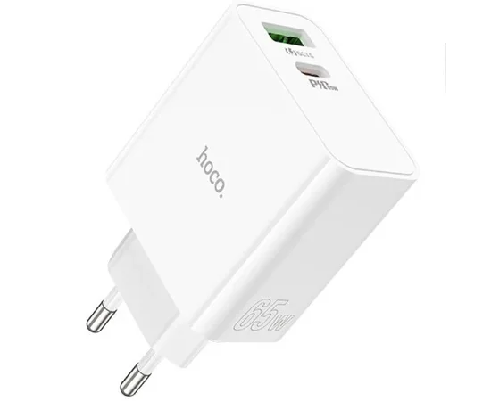 СЗУ Hoco C113A Awesome PD65W (1USB/1Type-C) White