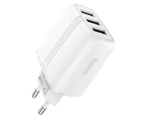 СЗУ Hoco N15 (3USB/2.4A/17W) Белый