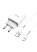 СЗУ HOCO C81A (1USB / 2.1A) + Type-C Білий