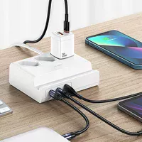 СЗУ Usams US-CC160 P1 65W Super Si Fast Charging USB Extension Socket White