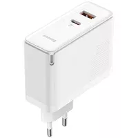 СЗУ Baseus GaN5 Pro Type-C+USB 100W EU (CCGP09020) Білий
