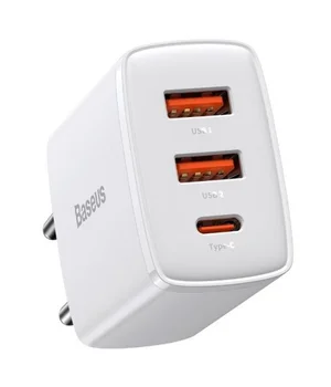 СЗУ Baseus Compact Quick Charger 30W QC+ PD (1Type-C + 2USB) (CCXJ-E) Білий