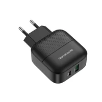 СЗУ Borofone BA46A PD 18W+QC3.0 (1USB/1Type-C/3A) Чорний