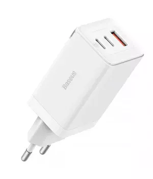СЗУ Baseus GaN5 Pro 65W 2Type-C+USB 100W EU (CCGP12020) White