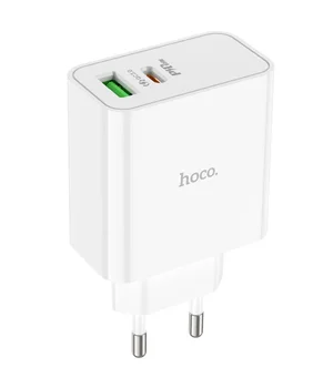 СЗУ Hoco C113A Awesome PD65W (1USB/1Type-C) White