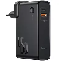 СЗУ + Power Bank 2in1 Baseus GaN (2 Type-C/ 45W) + 10 000 mAh Черный