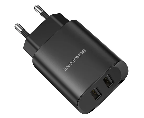 СЗУ Borofone BN2 (2USB/2.1A) Черный