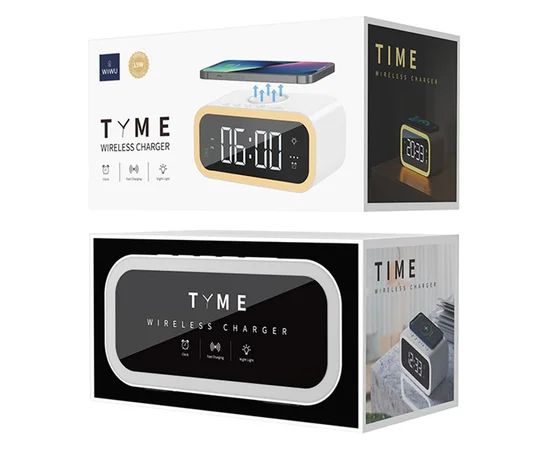 БЗУ WIWU Wi-W015 2 in 1 Time Wireless Charger White