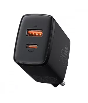 СЗУ Baseus Compact Quick Charger 20W QC+ PD (Type-C + 1USB) (CCXJ-B) Black СЗУ Baseus Compact Quick Charger 20W QC+ PD (Type-C + 1USB) (CCXJ-B) Black