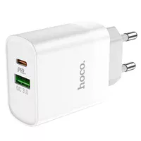 СЗУ HOCO C80A Plus Rapido PD20W+QC3.0 (1Type-C/1USB) White