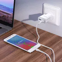 СЗУ HOCO C88A (2USB/2.4A) + MicroUSB Білий