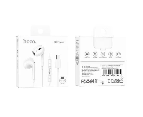 Стерео наушники Hoco M101 Max Type-C White