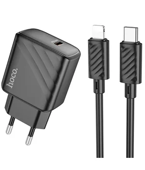 СЗУ Hoco CS22A Value PD30W + Type-C to Lightning Black